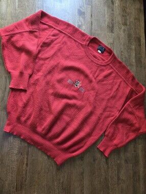 Vintage Bogner Wool Blend Crewneck Sweater with Embroidered Crest